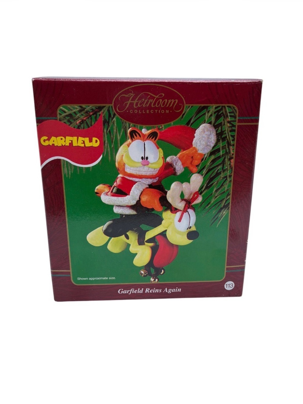 Carlton Cards Heirloom Garfield Reins Again W/ Ode 1990s Christmas Ornament 113